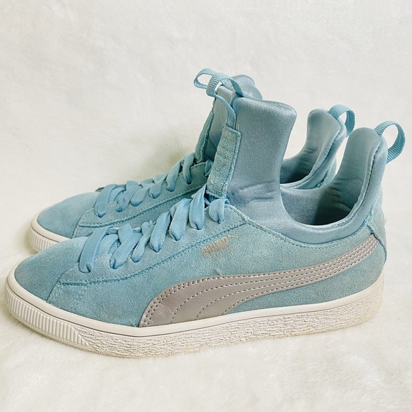 Puma Shoes - Puma Fierce Suede Basketball High Top Shoes Teal Women's  5.5c Y2K Athleasure